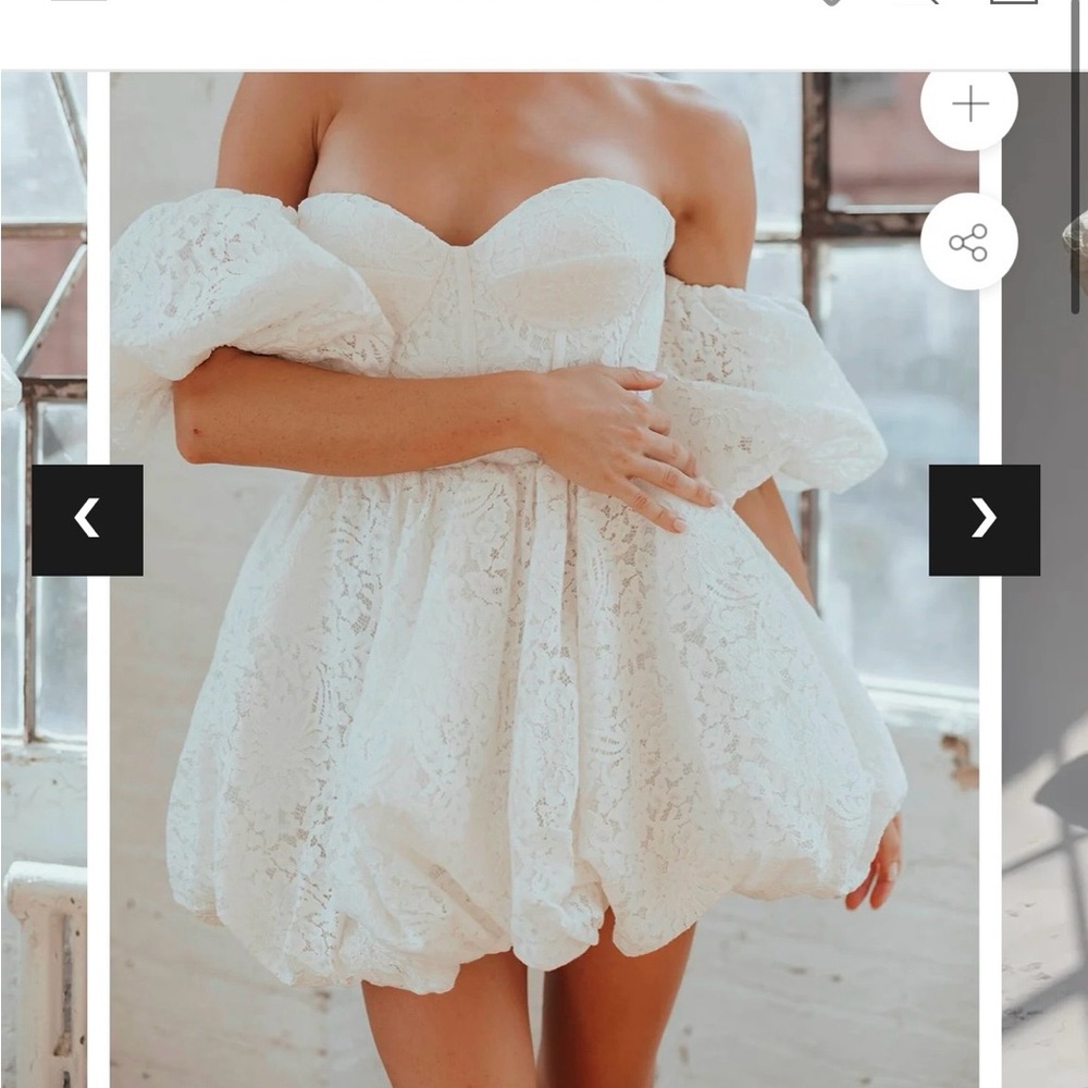 UNTAMED PETALS BY AMANDA JUDGE White Lace Mini Dress